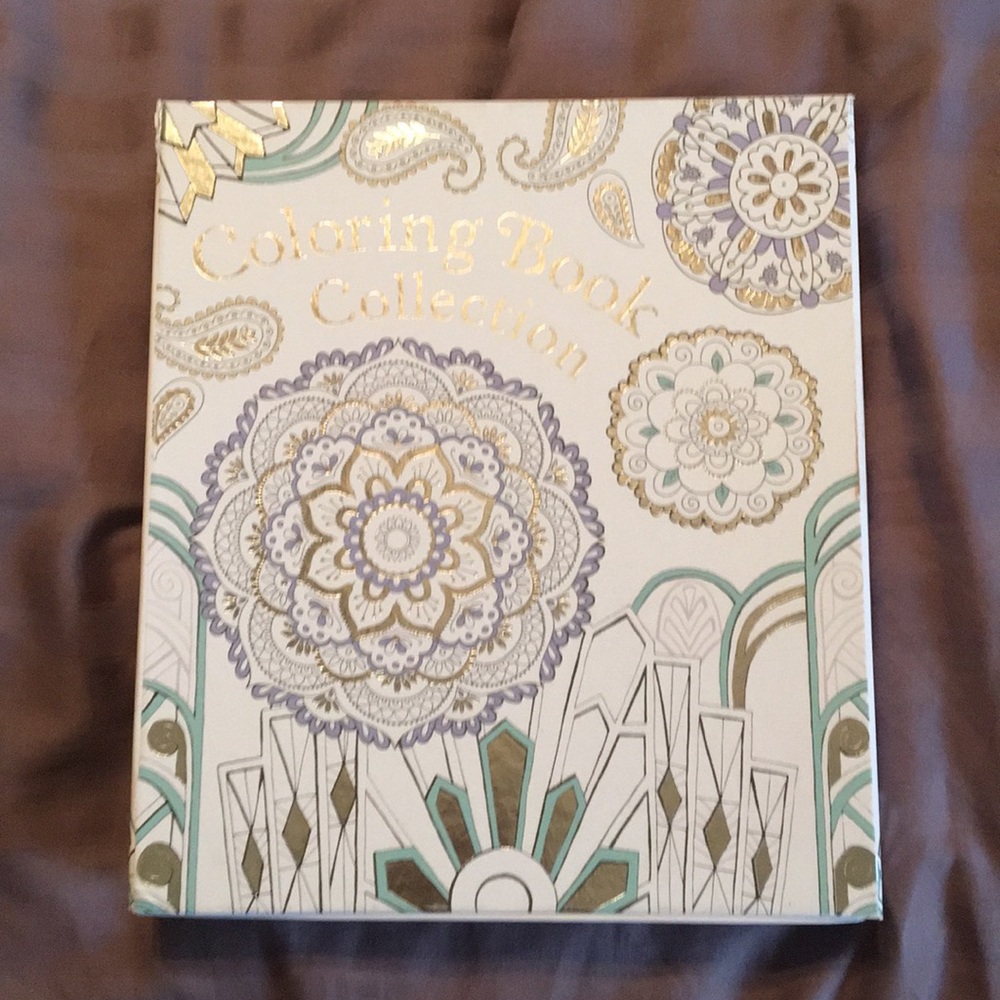 Adult coloring books, set of 4